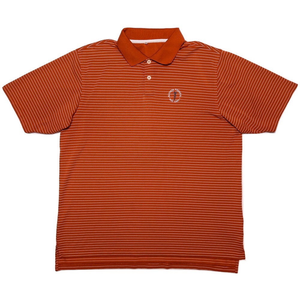 ADIDAS Short Sleeve Polo Shirt Baytree National Golf Links Red Striped XL